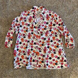 40. Multiples Red and Pink Patterned Top